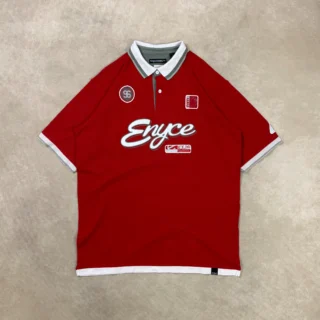 ENYCE CLOTHING RED WHITE POLO