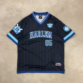 FUBU HARLEM 05 1992 BLACK STRIPES JERSEY
