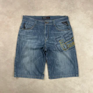 FUBU THE COLLECTIO EMBROIDERY JORTS
