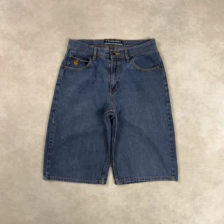 ROCAWEAR GREY EMBROIDERY TOBACCO JORTS