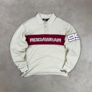 ROCAWEAR CREAM BORDEAUX EMBROIDERY LOGO POLO