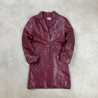 BORDEAUX LEATHER WOMAN TRENCH