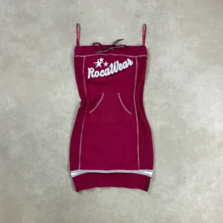 ROCAWEAR PINK EMBROIDERY LOGO DRESS