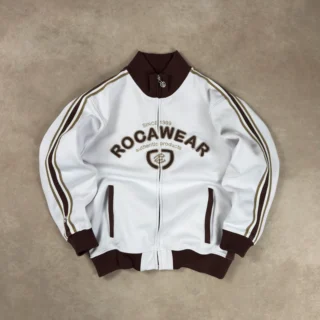 ROCAWEAR CREAM BROWN ZIP HOODIE