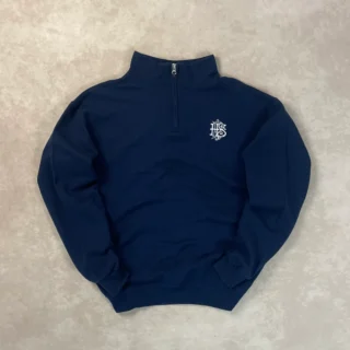 HPS NAVY ZIP CREWNECK