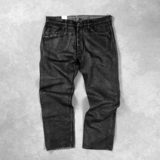 LEVI'S DARK GREY WAXED CRACKED PANT