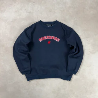 ROCAWEAR NAVY EMBROIDERY LOGO CREWNECK