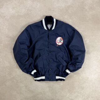 DE LONG ULTRA RARE NY YANKEES NYLON NAVY BOMBER