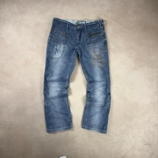 R-ISLAND LIGHT BLUE EMBROIDERY JEANS