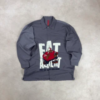 PLATINUM FUBU FAT ALBERT GRAPHIC GREY SHIRT