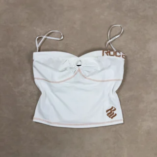 ROCAWEAR WHITE & GOLD LOGO TOP