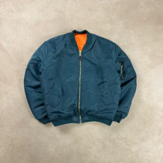 PETROL BLUE AVIATION BOMBER JACKET