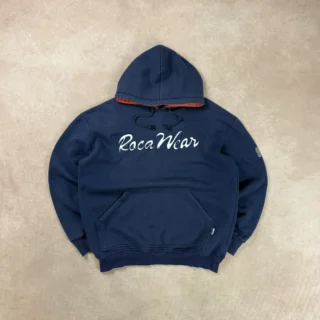 ROCAWEAR EMBROIDERED LOGO NAVY HOODIE
