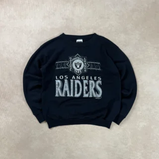 '92 TULTEX NFL LA RAIDERS BLACK GRAPHIC CREWNECK