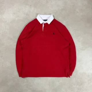 POLO RALPH LAUREN RED LONGSLEEVE POLO