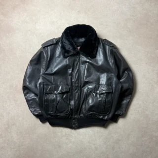 U.S. FORCE BLACK VINTAGE LEATHER JACKET