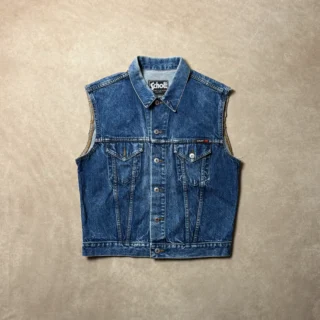 SCHOTT DENIM VINTAGE NAVY GILET