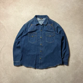LEE NAVY EMBROIDERY VINTAGE SHIRT