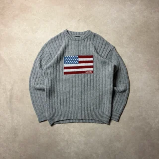 SCHOTT US FLAG GREY JUMPER