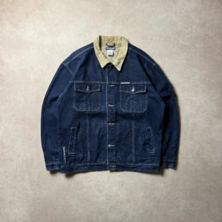 MAURICE MALONE CORDUROY COLLAR DENIM JACKET