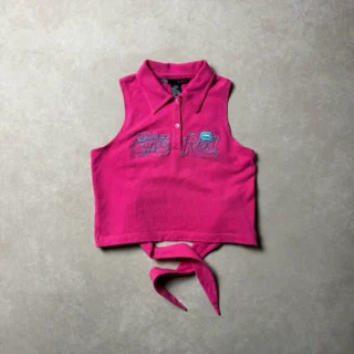 ECKO RED OPEN BACK PINK POLO TOP