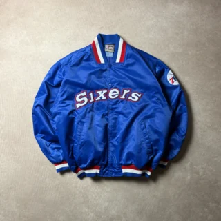 NBA HARDWOOD CLASSICS PHILADELPHIA 76ERS BOMBER JACKET