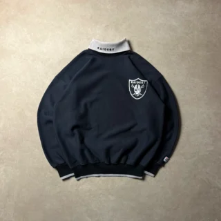 OAKLAND RAIDERS BLACK TURTLENECK CREWNECK