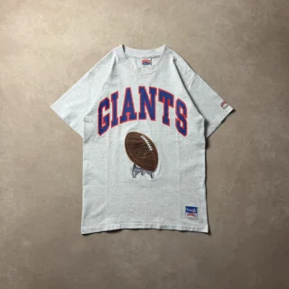 VINTAGE NUTMEG MILLS '90S NY GIANTS EMBROIDERED GREY T-SHIRT