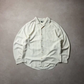 VINTAGE CREAM SILK LONGSLEEVE SHIRT